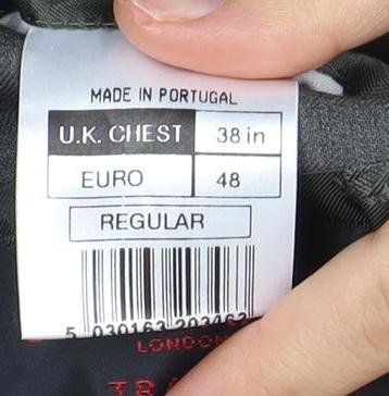 Mens UK Size 38 Jeff Banks Regular Grey Suit Jacket