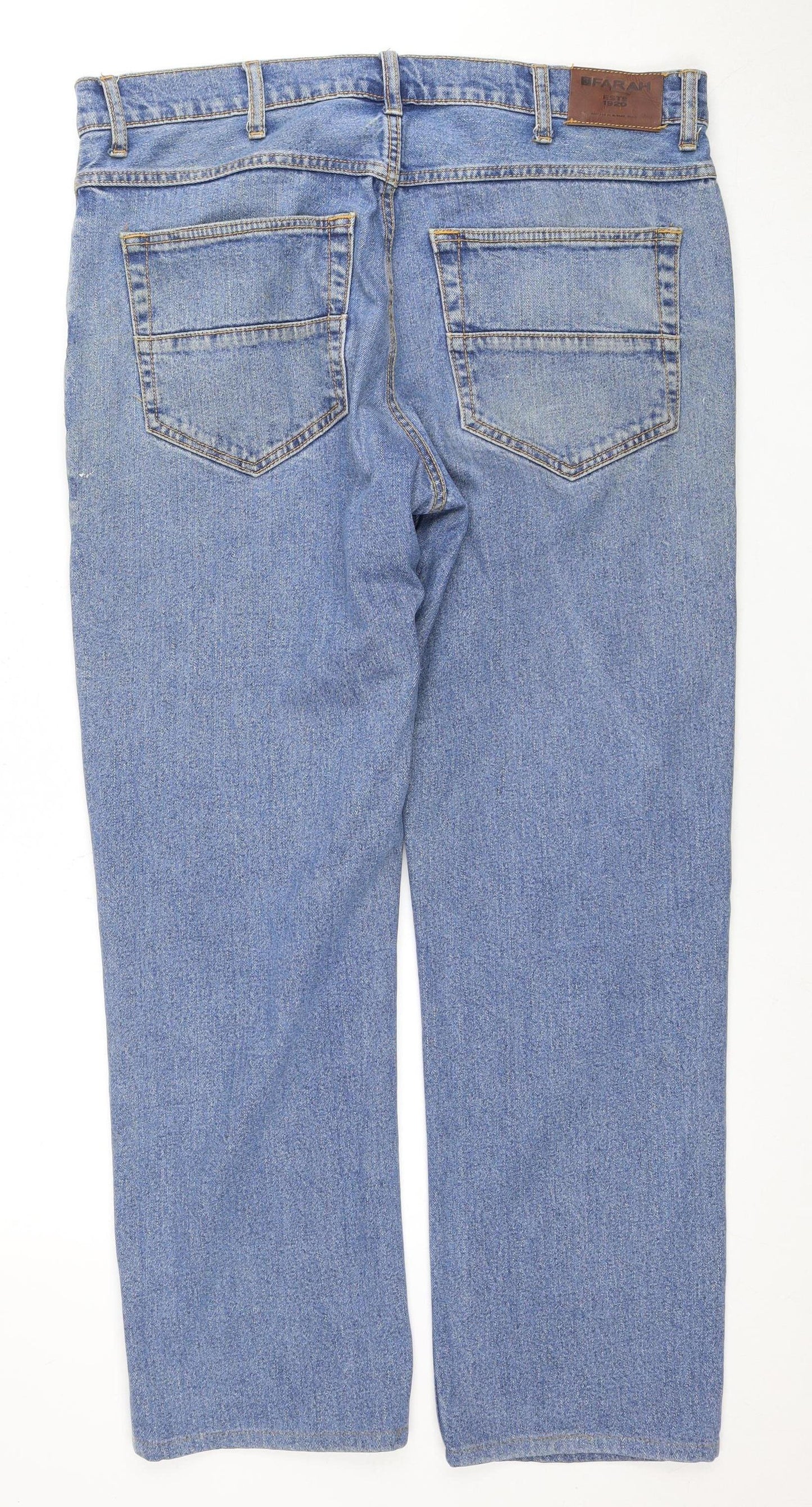 Farah Classic Men's Blue Straight Jeans Size 36