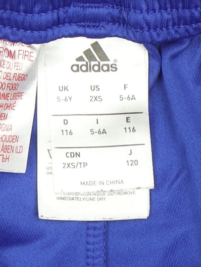 Adidas Boys Blue Football Shorts 5-6 Years