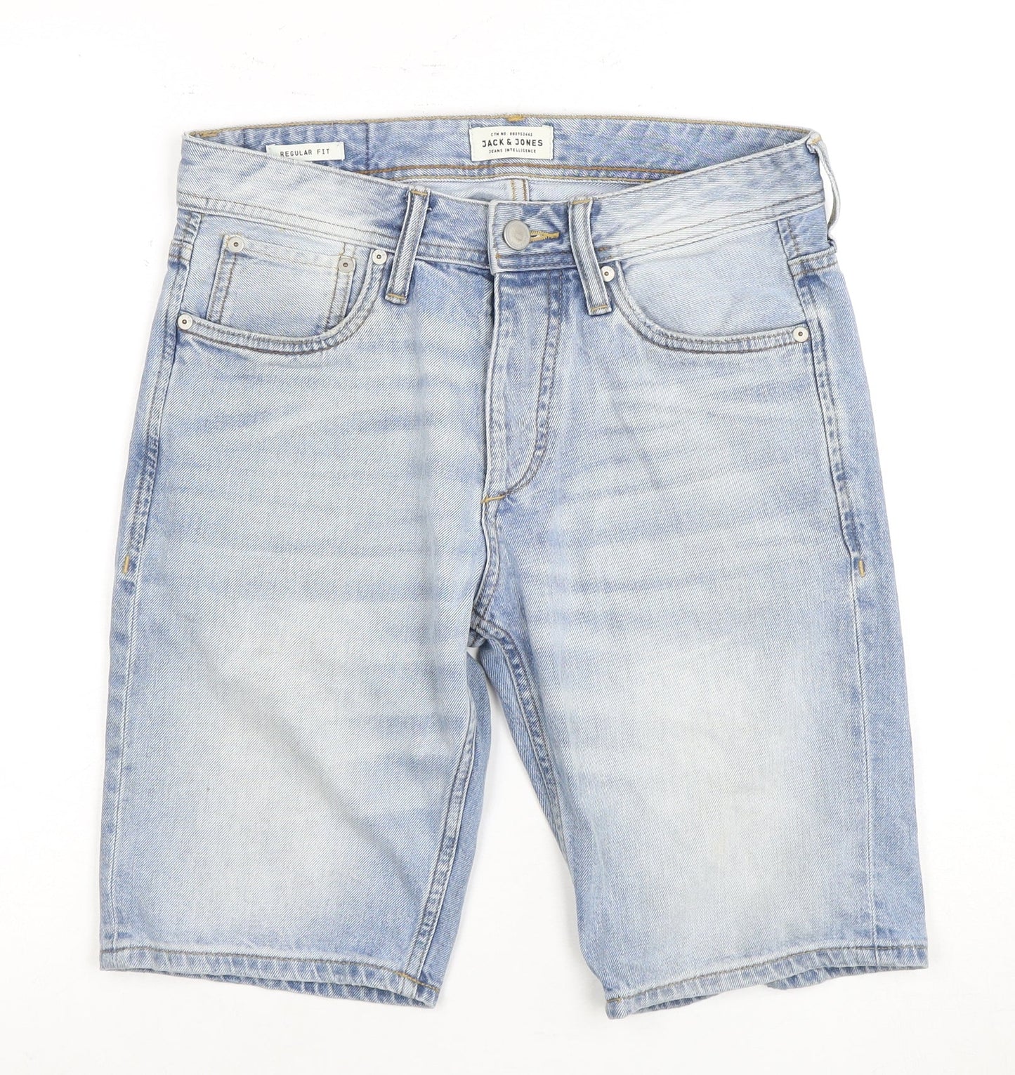 Jack & Jones Men's Light Blue Denim Shorts S, Casual Fit