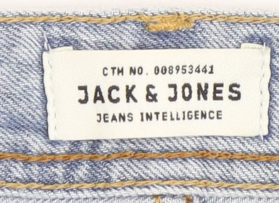 Jack & Jones Men's Light Blue Denim Shorts S, Casual Fit