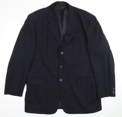 Mens UK Size 42 Pierre Cardin Regular Blue Suit Jacket