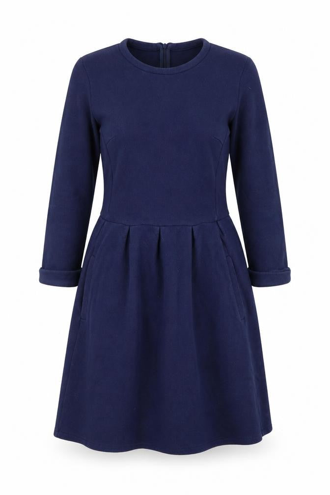 Whistles Women's Blue A-Line Long Sleeve Dress