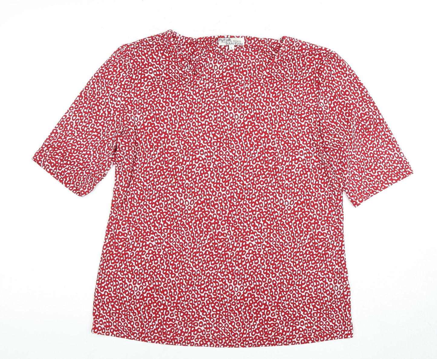 Faustino Red Geometric Women's T-Shirt L