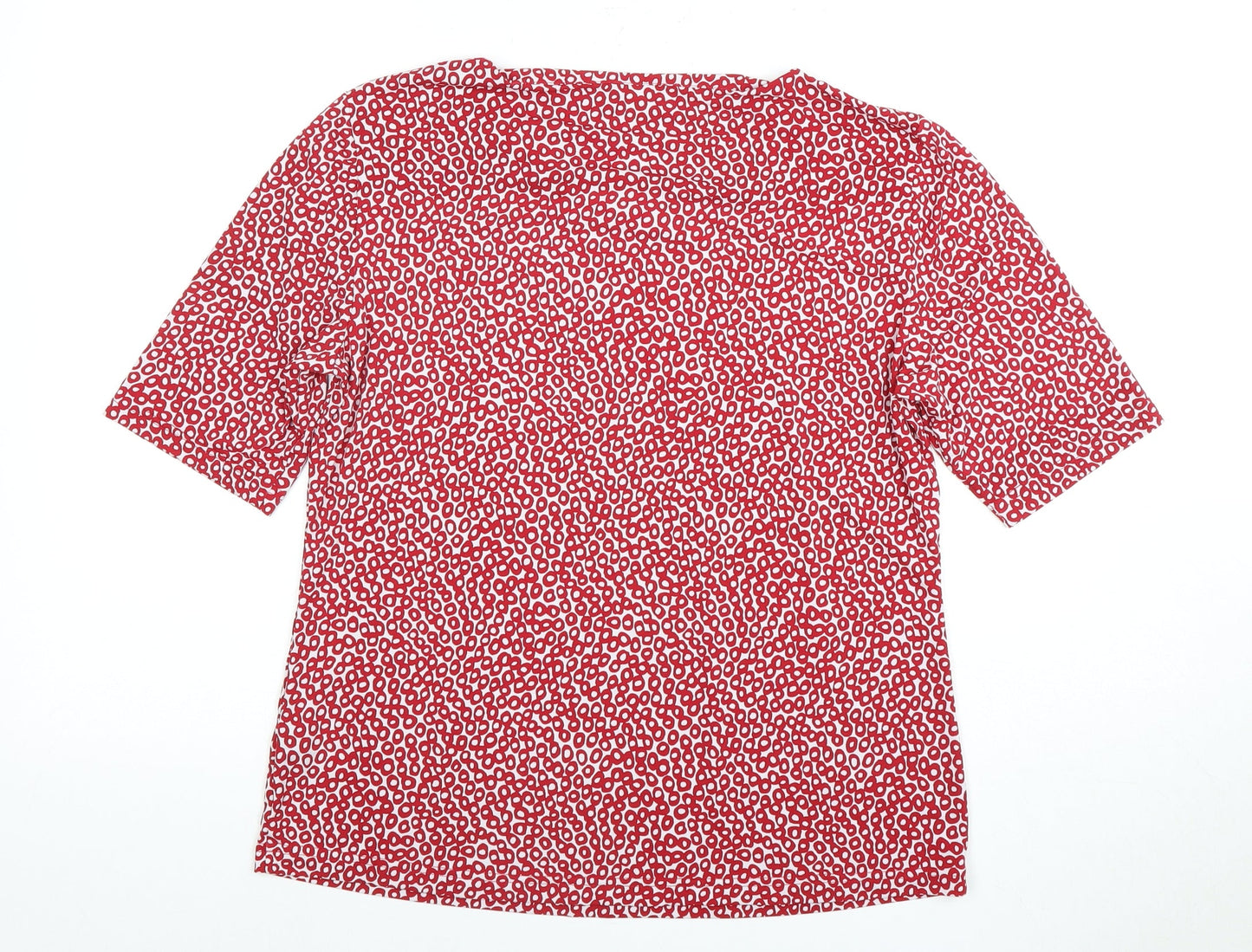 Faustino Red Geometric Women's T-Shirt L