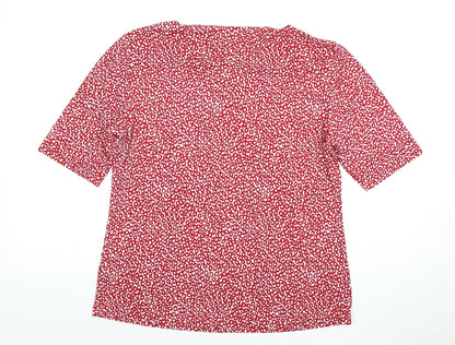 Faustino Red Geometric Women's T-Shirt L