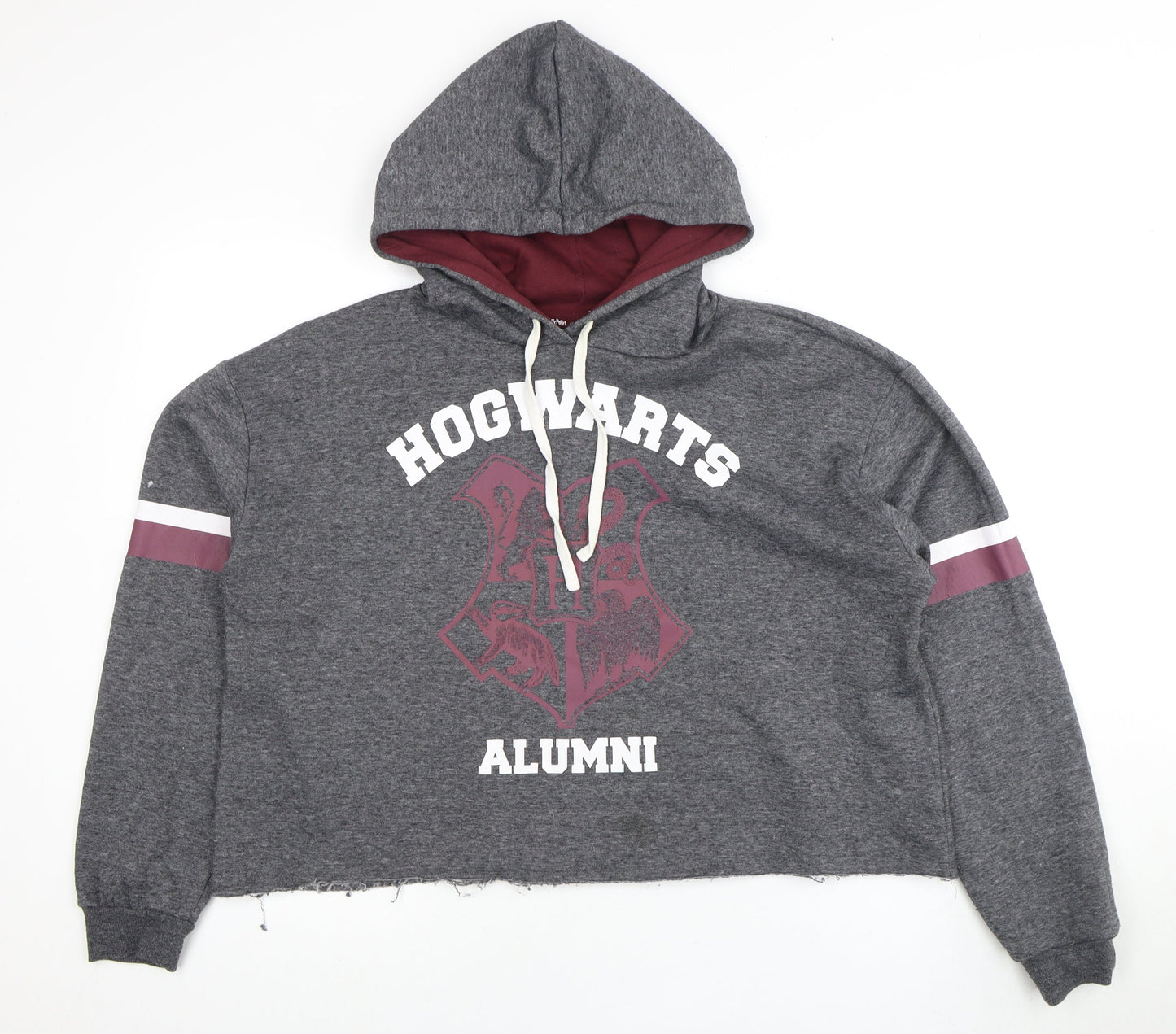 Harry Potter Women's Grey Hoodie, Size 18, Hogwarts Design