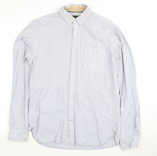 Mens UK Collar Size M JACK & JONES Smart Blue  Dress Shirt