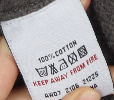 White Stuff Men's Grey High Neck 1/2 Zip Sweatshirt