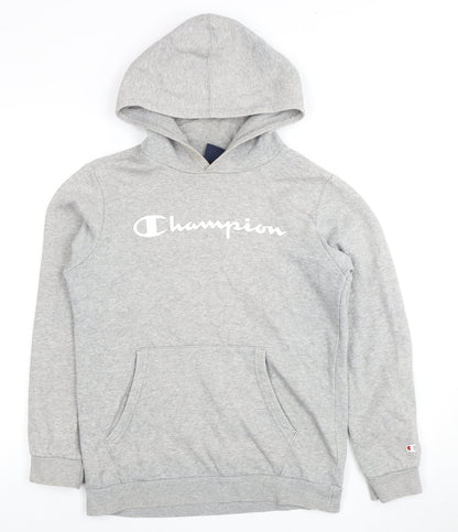 Champion Boys Grey XL Logo Pullover Hoodie