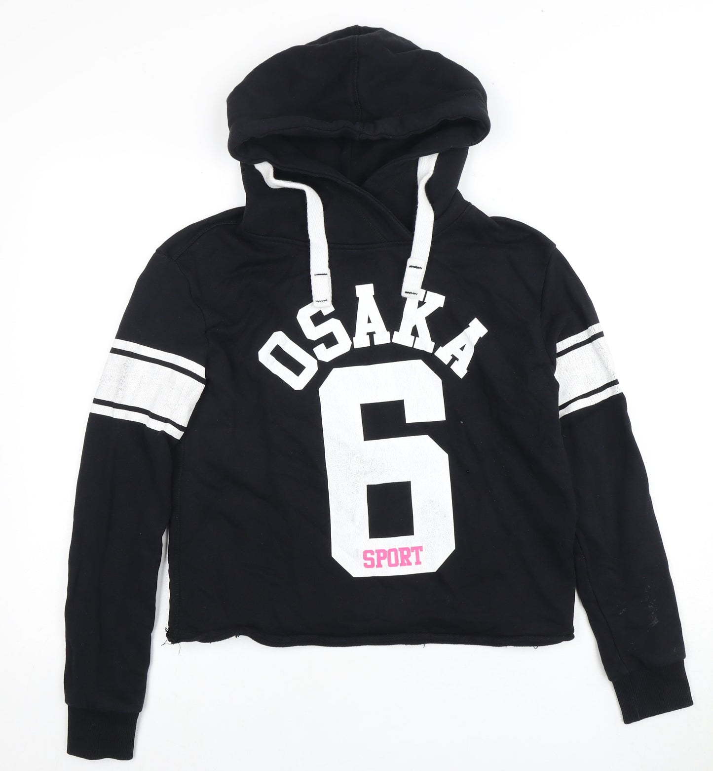 Superdry Women's Black XS Pullover Hoodie with Logo