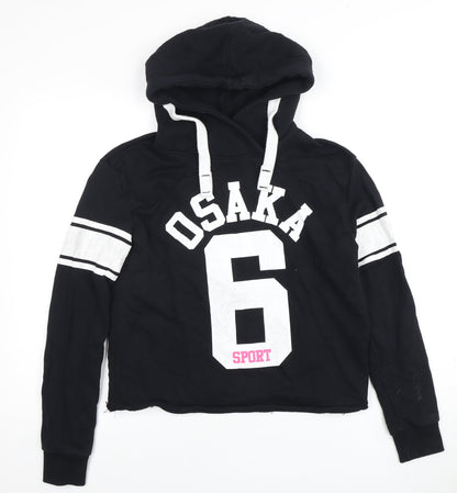 Superdry Women's Black XS Pullover Hoodie with Logo