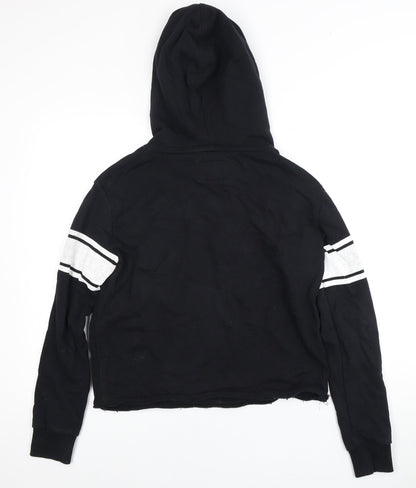 Superdry Women's Black XS Pullover Hoodie with Logo