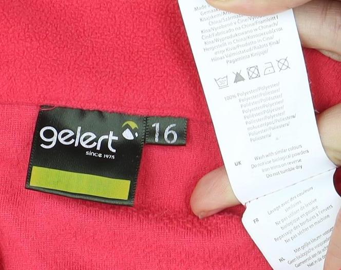 Gelert Red Women's Fleece Sweatshirt Size 16