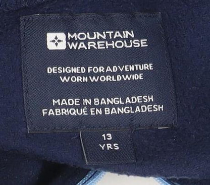 Mountain Warehouse Boys Blue Fleece Zip-Up Hoodie Jacket 13Y