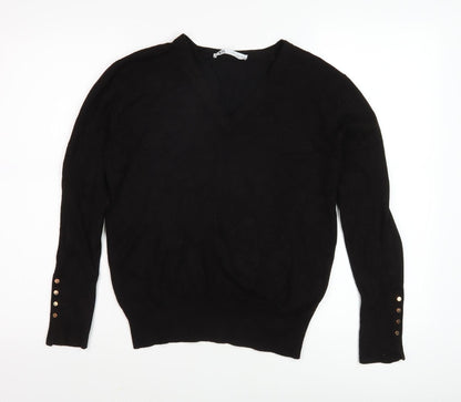 Womens UK Size 12 Zara Black Pullover Jumper