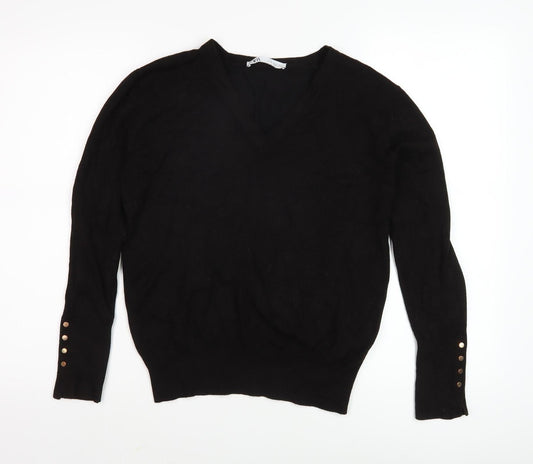 Womens UK Size 12 Zara Black Pullover Jumper