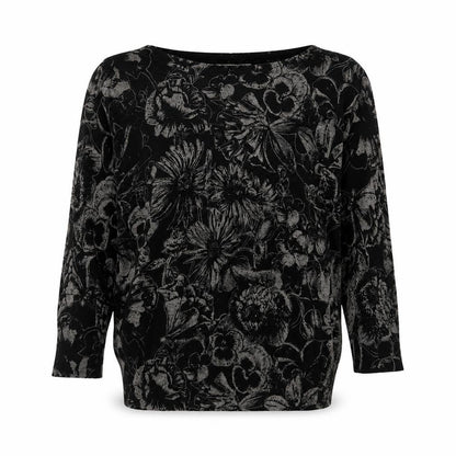 Next Women's Black Jumper Size 10 Floral Pattern