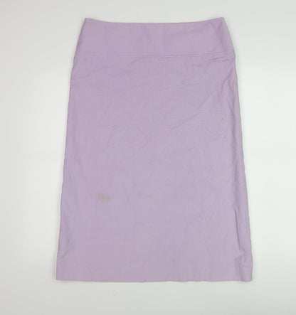 Marks and Spencer Women's Purple Pencil Skirt Size 14