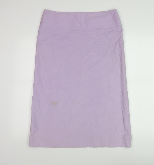 Marks and Spencer Women's Purple Pencil Skirt Size 14