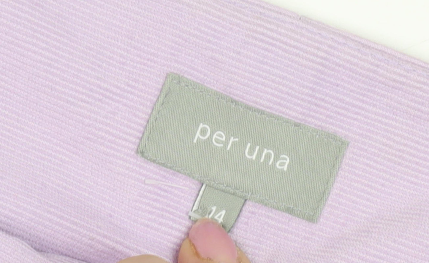 Marks and Spencer Women's Purple Pencil Skirt Size 14