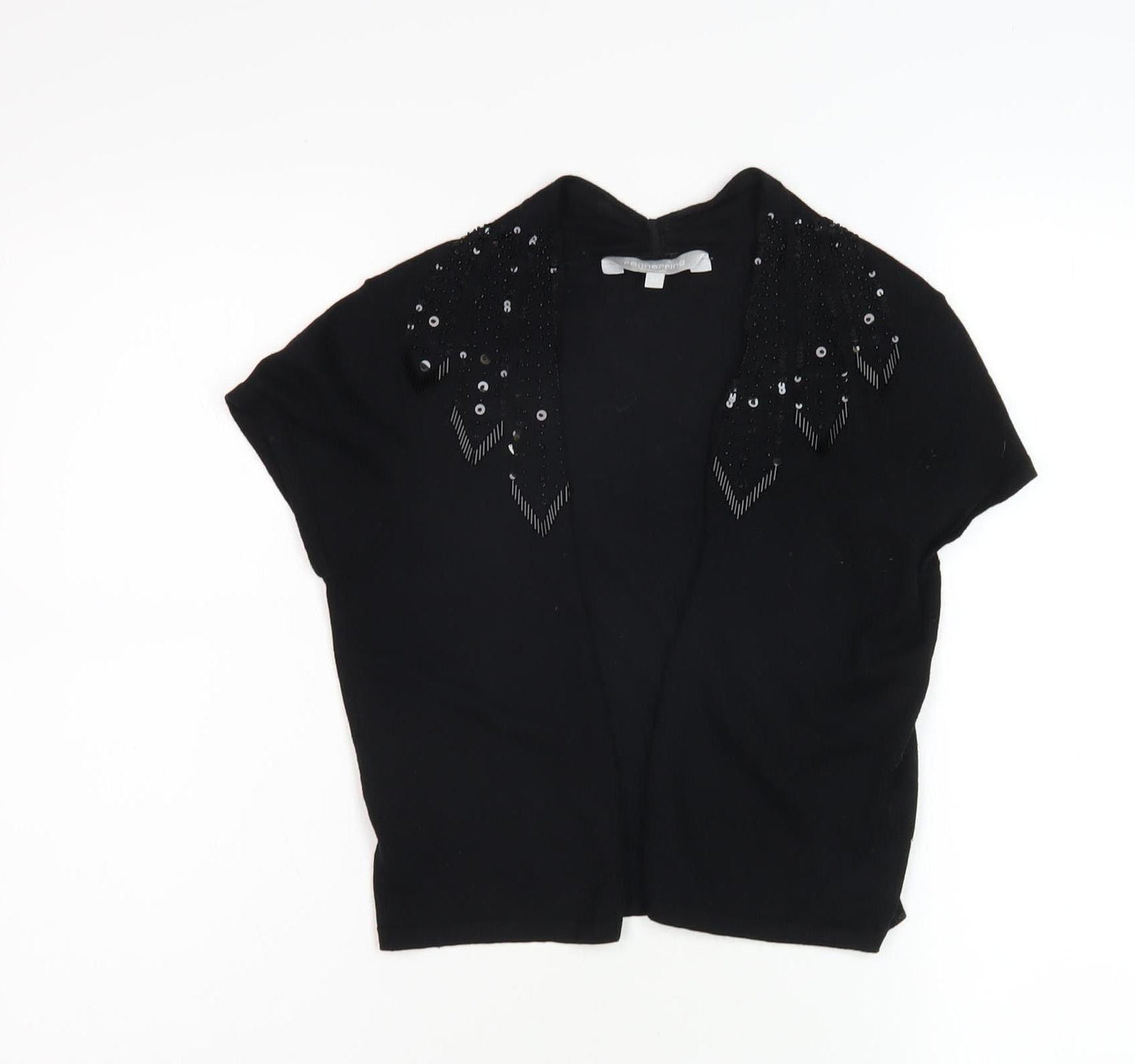 Womens UK Size 10 Redherring Black Shrug Jumper