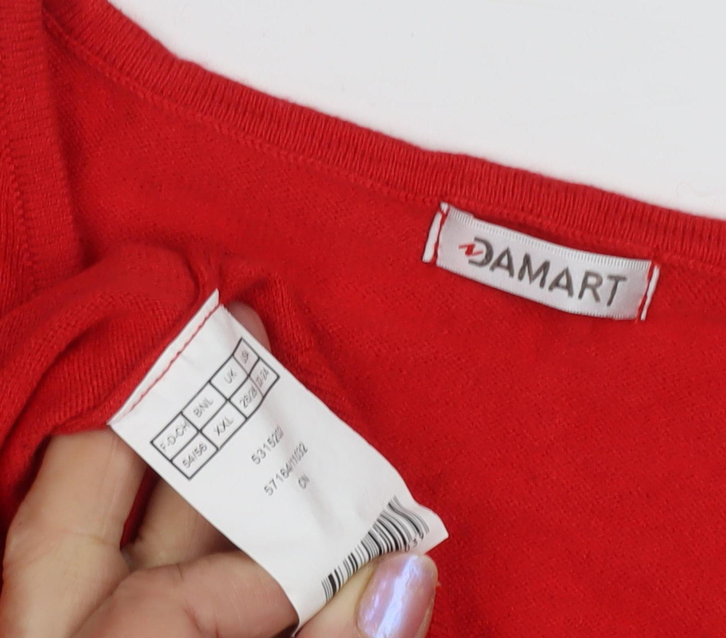 Damart Women's Red Sequin Jumper 2XL