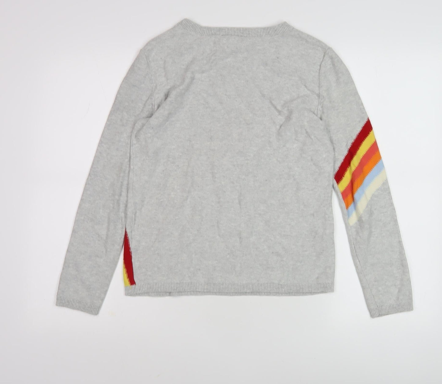 Hush Women's Grey Rainbow Pullover Jumper, XS, Casual