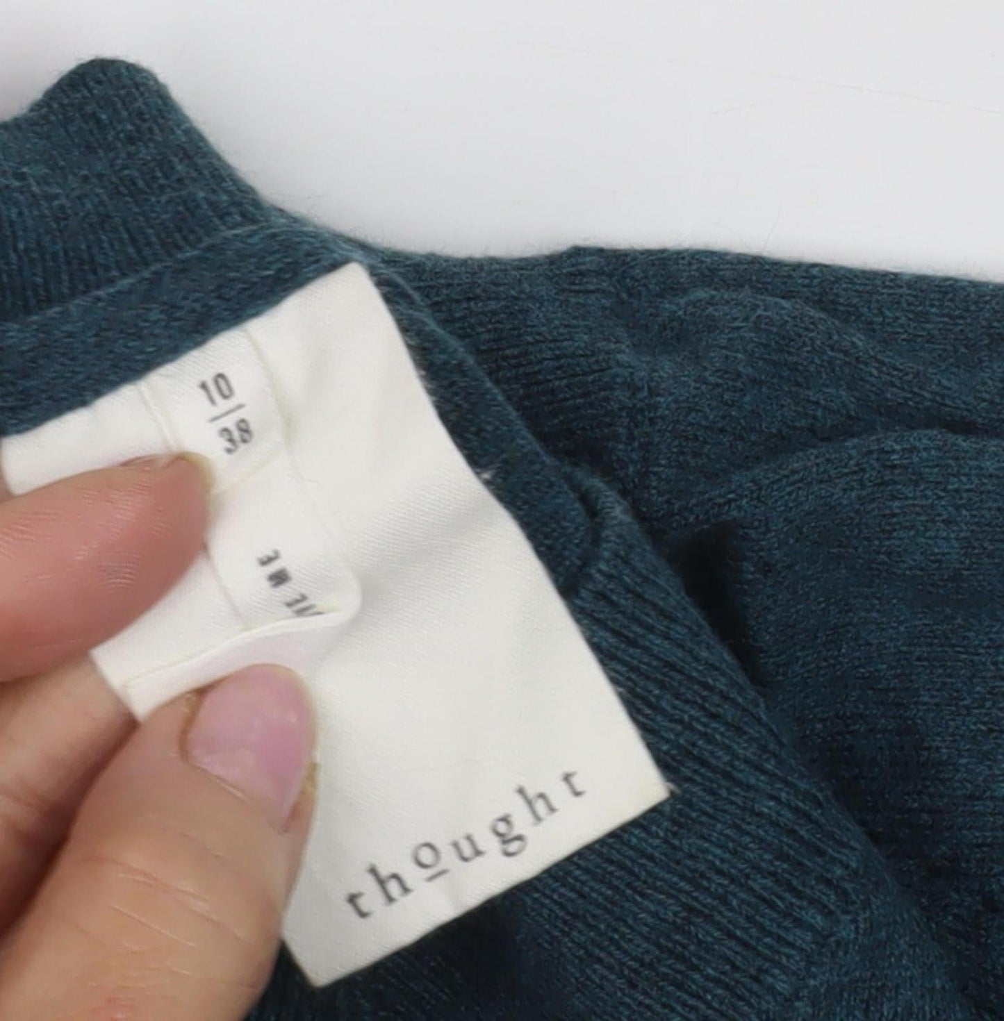 Womens UK Size 10 Thought Green Jumper Jumper