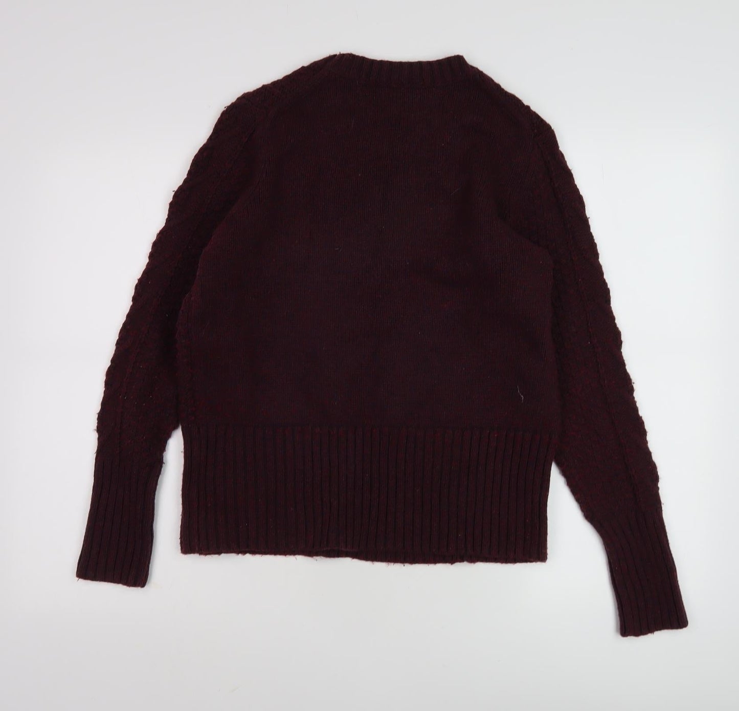 Gap Women's Red Cable-Knit Pullover Jumper L