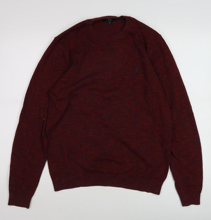 Next Men's Red Crew Neck Pullover Jumper - Medium