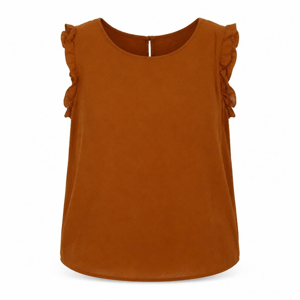 Womens UK Size 8 Clockhouse Brown Basic Blouse
