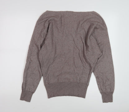 Somewhere Women's Brown Boat Neck Long Sleeve Jumper