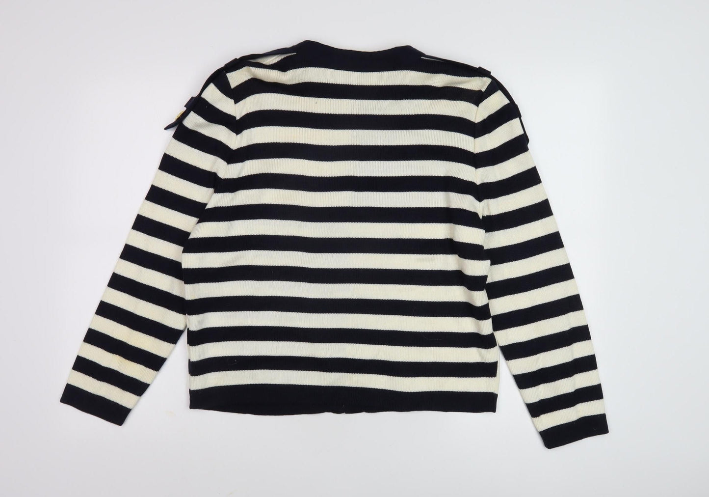 Ara Moden Women's Black Striped Cardigan Size 12