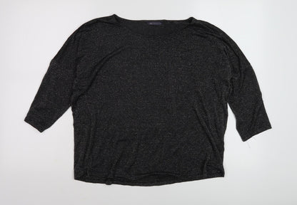 Womens UK Size 16 Marks and Spencer Black  T-Shirt