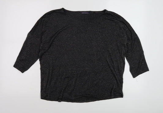 Womens UK Size 16 Marks and Spencer Black  T-Shirt