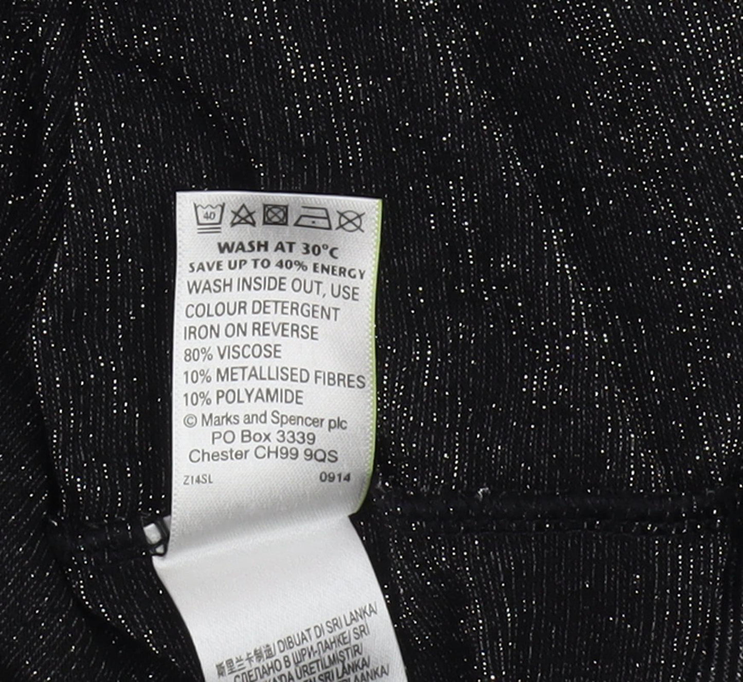 Womens UK Size 16 Marks and Spencer Black  T-Shirt