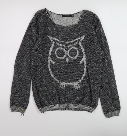 Womens UK Size S QED London Grey Pullover Jumper