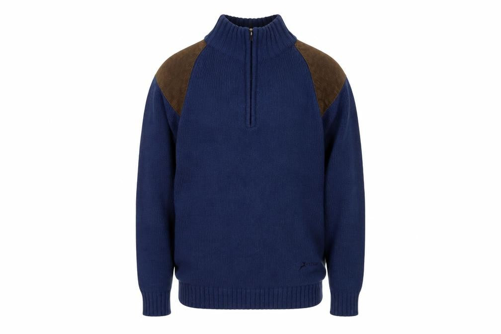 Mens UK Size S P.G. Field Blue Full Zip Jumper