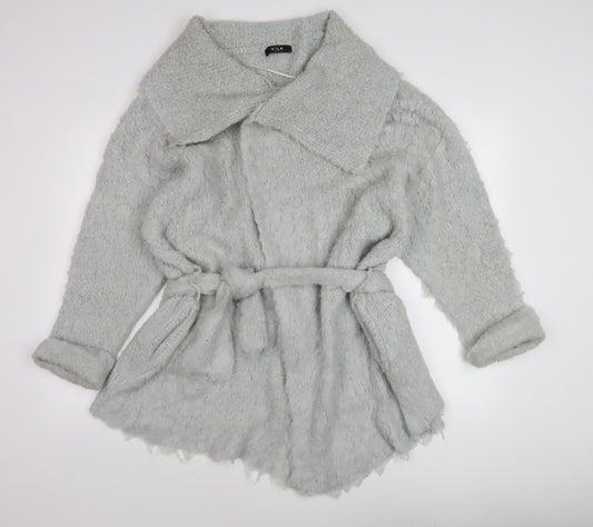 Womens UK Size M VILA Grey Cardigan Jumper