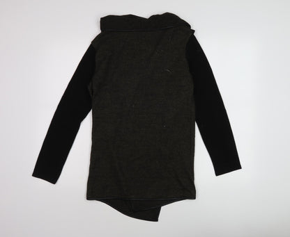 Apricot Women's Black Wrap Jumper, Size S, Casual Knit