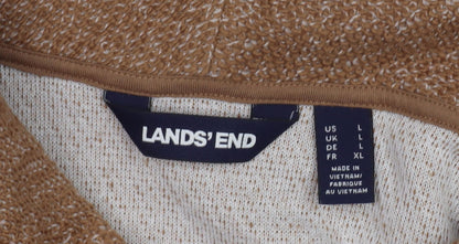 Lands' End Women's Brown Cowl Neck Pullover Jumper L
