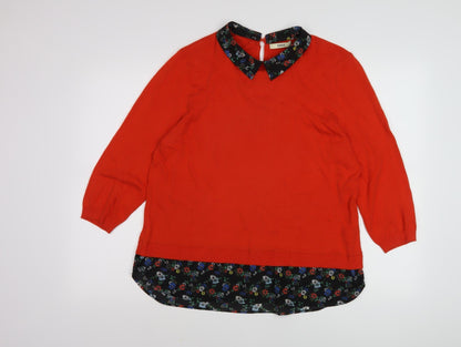 Womens UK Size L Oasis Red Pullover Jumper