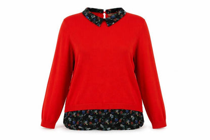 Womens UK Size L Oasis Red Pullover Jumper