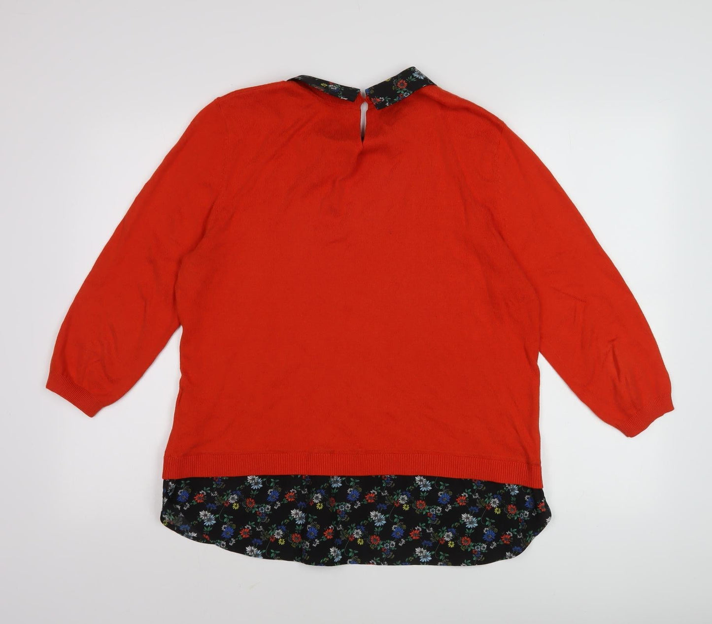Womens UK Size L Oasis Red Pullover Jumper