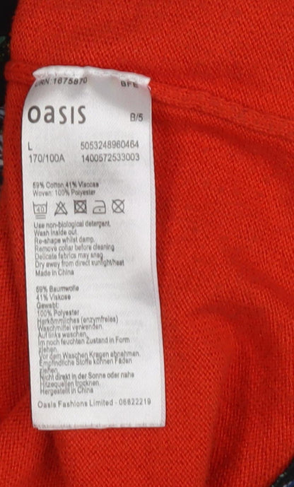 Womens UK Size L Oasis Red Pullover Jumper