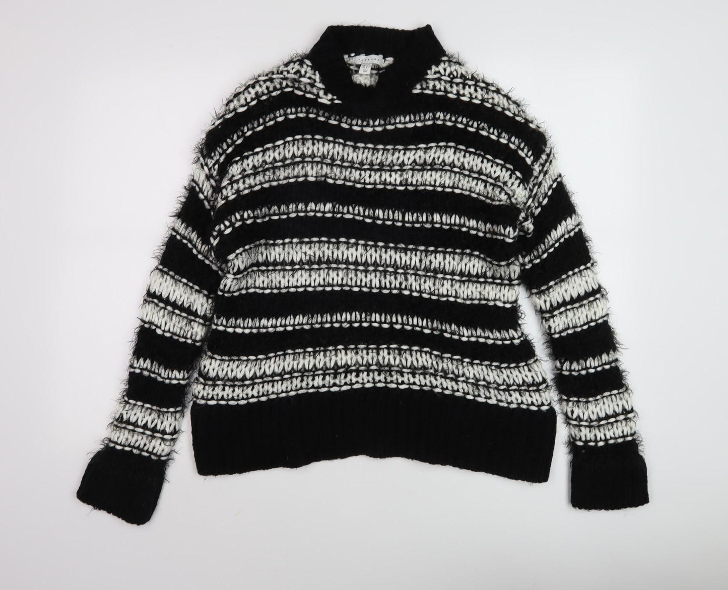 Womens UK Size XS Topshop Black Pullover Jumper