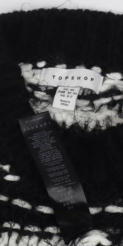 Womens UK Size XS Topshop Black Pullover Jumper