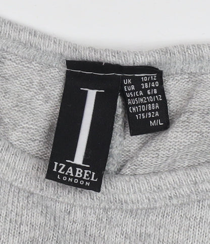 Womens UK Size M Izabel London Grey Pullover Jumper