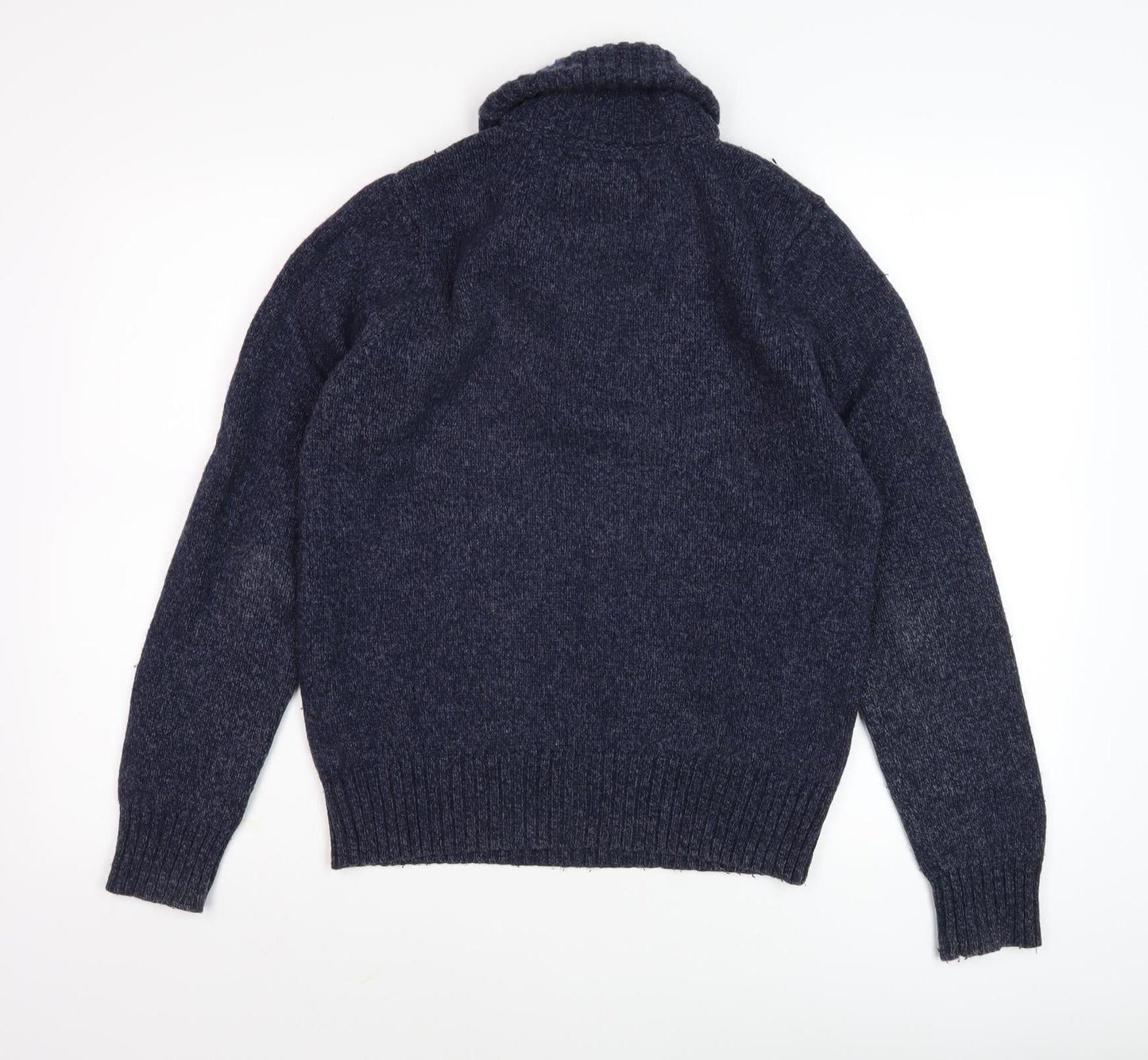 Howick Men's Blue Wool Henley Jumper, Size S